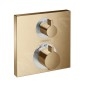 Hansgrohe Ecostat Square - Robinet thermostatique encastré avec 2 fonctions, bronze brossé 15714140