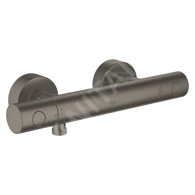 Grohe Grohtherm 1000 Cosmopolitan - Mitigeur thermostatique de douche, graphite foncé brossé 34065AL2