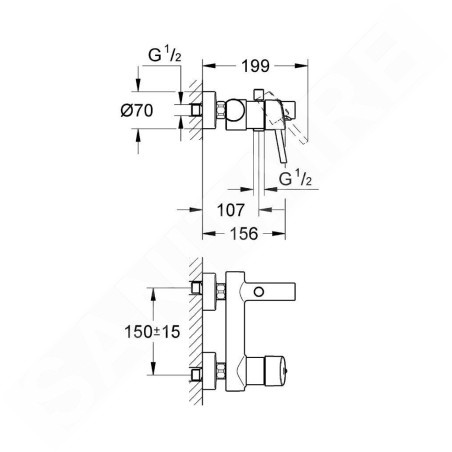 Grohe Concetto - Mitigeur de baignoire, chrome 32211001