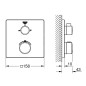 Grohe Grohtherm - Mitigeur thermostatique de baignoire encastré pour 2 sorties, chrome 24080000