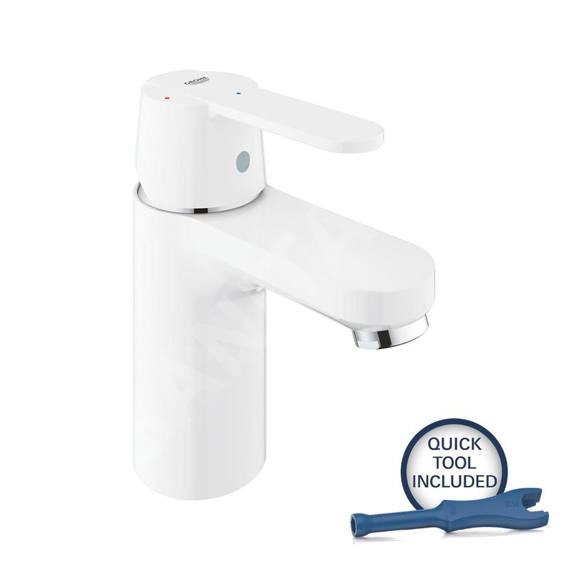 Grohe Get - Mitigeur de lavabo avec vidage Push-Open, blanc lunaire 23586LS0