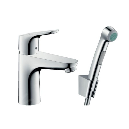 Hansgrohe Focus E2 - Mitigeur de lavabo 100 avec douchette Bidette, chrome 31927000