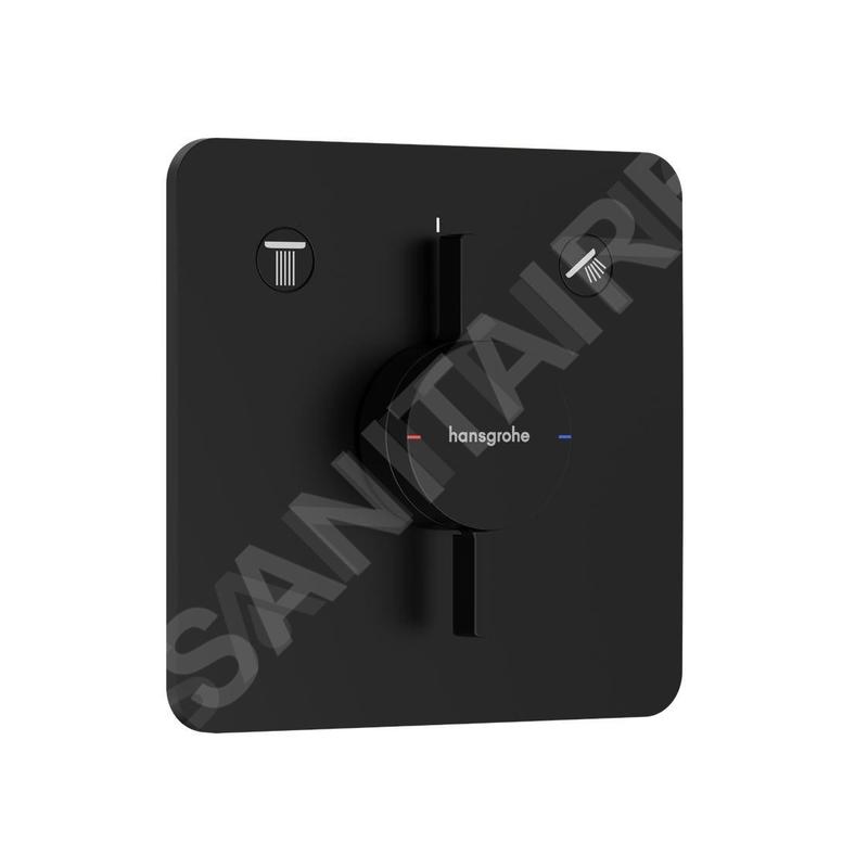 Hansgrohe DuoTurn Q - Mitigeur encastré 2 sorties, noir mat 75414670