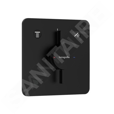 Hansgrohe DuoTurn Q - Mitigeur encastré 2 sorties, noir mat 75414670