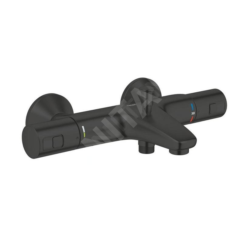 Grohe Démarrage de précision QuickFix - Mitigeur thermostatique de baignoire, noir mat 345982430