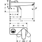 Hansgrohe Talis E - Mitigeur de lavabo encastré, chrome 71734000