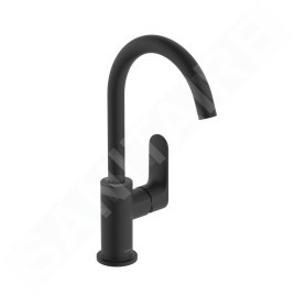 Hansgrohe Rebris S - Mitigeur de lavabo avec vidage et bec orientable, noir mat 72536670