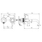 Ideal Standard Ceraline Nuovo - Mitigeur de lavabo encastrable, installation à 2 trous, chrome BD764AA