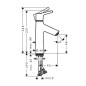 Hansgrohe Talis S - Mitigeur de lavabo 100 CoolStart avec tirette et garniture de vidage, chrome 72022000