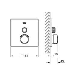 Grohe SmartControl - Mitigeur encastré pour 1 sortie, chrome 29147000