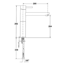 Sapho Rhapsody - Mitigeur de lavabo, chrome 5502LL/S
