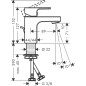 Hansgrohe Vernis Shape - Mitigeur de lavabo avec vidage, CoolStart, EcoSmart, chrome 71593000