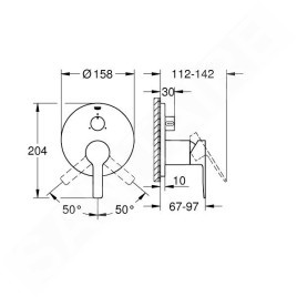 Grohe Lineare - Mitigeur à encastrer pour 3 sorties, chrome 24095001