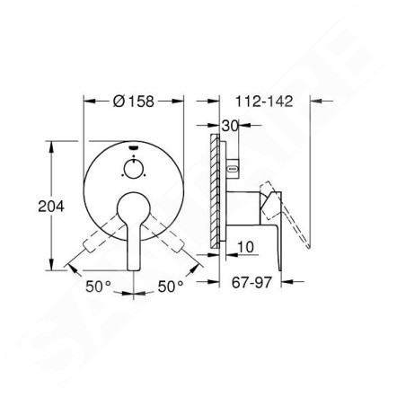 Grohe Lineare - Mitigeur à encastrer pour 3 sorties, chrome 24095001
