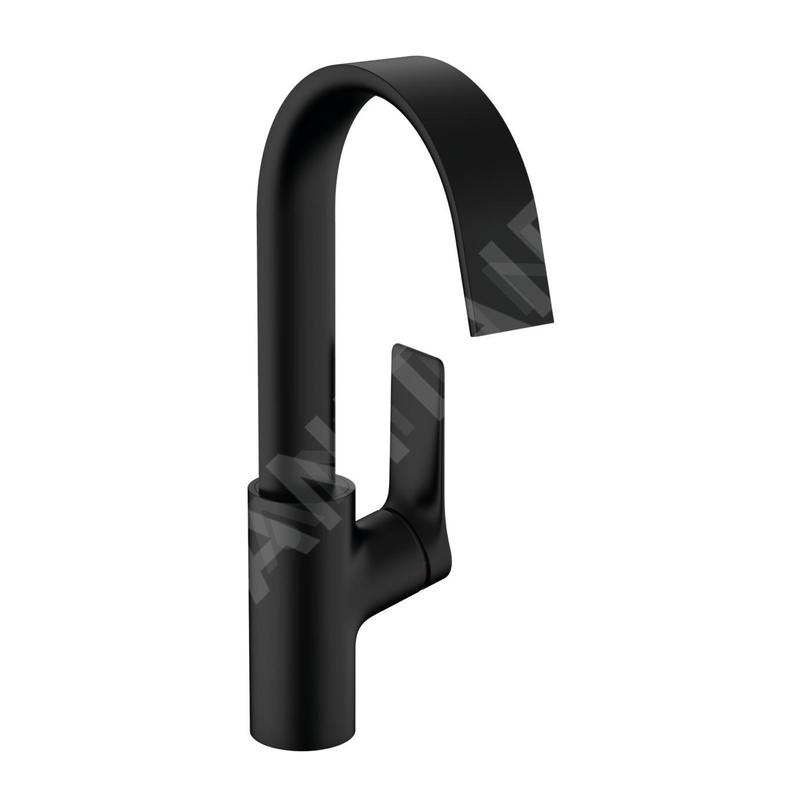 Hansgrohe Vivenis - Mitigeur de lavabo 210, avec vidage et bec rotatif, EcoSmart, noir mat 75030670