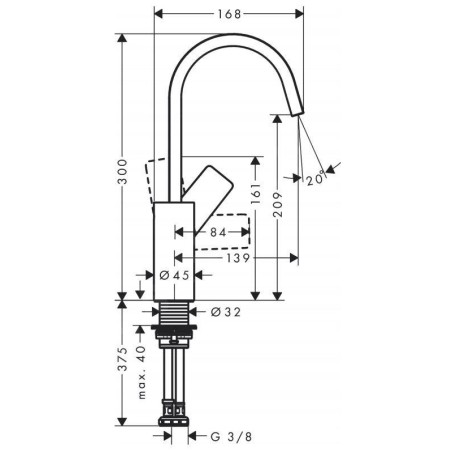 Hansgrohe Vivenis - Mitigeur de lavabo 210, avec vidage rotatif, EcoSmart, noir mat 75032670
