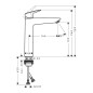 Hansgrohe Logis - Mitigeur de lavabo, EcoSmart, noir mat 71091670