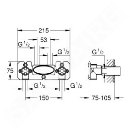 Grohe Grohtherm SmartControl - Corps encastré pour combinaison/version murale 26449000