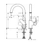 Hansgrohe Vernis Blend - Mitigeur de lavabo avec vidage et bec rotatif, EcoSmart, chrome 71554000