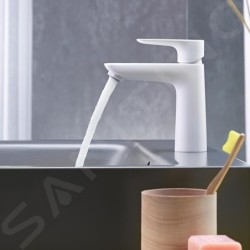 Hansgrohe Talis E - Mitigeur de lavabo avec tirette de vidage, blanc mat 71710700
