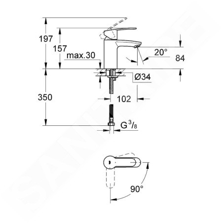 Grohe Eurostyle Cosmopolitan - Mitigeur de lavabo ES, chrome 2337320E