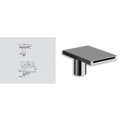 Sapho Robinetterie - Bec déverseur sur bord de baignoire, largeur 130 mm, chrome BD31451