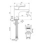 Ideal Standard Alpha - Mitigeur de lavabo avec garniture de vidage Click-Clack, chrome BC814AA