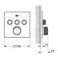Grohe Grohtherm SmartControl - Mitigeur thermostatique encastré, 3 sorties, Hard Graphite brossé 29126AL0