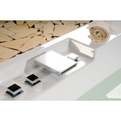Sapho Robinetterie - Bec déverseur sur bord de baignoire, largeur 130 mm, chrome BD31451