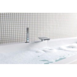 Sapho Robinetterie - Bec déverseur sur bord de baignoire, largeur 130 mm, chrome BD31451