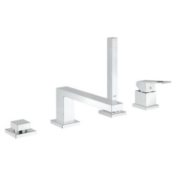 Grohe Eurocube - Mitigeur de baignoire sur bord de baignoire, 4 trous, chrome 19897001