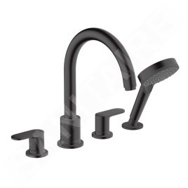 Hansgrohe Vernis Blend - Mitigeur sur le bord de baignoire, installation 4 trous, noir mat 71456670