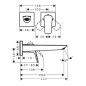 Hansgrohe Logis - Mitigeur de lavabo encastré, avec vidage, installation à 2 trous, EcoSmart, noir mat 71256670