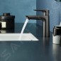 Hansgrohe Talis E - Mitigeur de lavabo avec tirette de vidage, noir chromé brossé 71710340