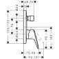 Hansgrohe Logis - Mitigeur de baignoire encastré, chrome 71405000