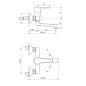 Ideal Standard Alpha - Mitigeur de lavabo, montage mural, chrome BC649AA