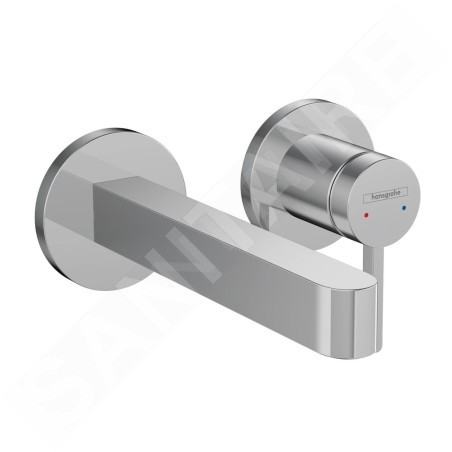 Hansgrohe Finoris - Mitigeur de lavabo encastré, installation 2 trous, EcoSmart, chrome 76051000