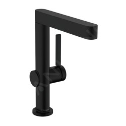 Hansgrohe Finoris - Mitigeur de lavabo 230, avec vidage Push-Open et  bec rotatif, noir mat 76060670
