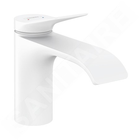 Hansgrohe Vivenis - Mitigeur de lavabo 80, EcoSmart, blanc mat 75012700