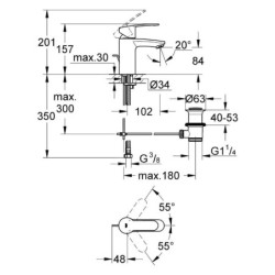 Grohe Eurostyle Cosmopolitan - Mitigeur de lavabo, chrome 3355220E