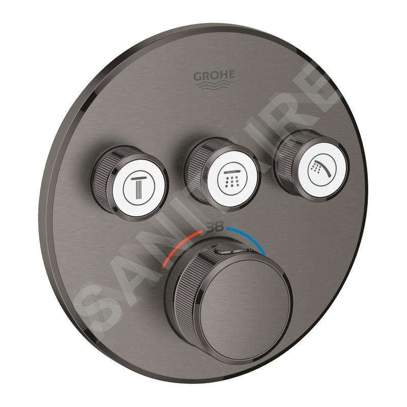 Grohe Grohtherm SmartControl - Mitigeur thermostatique encastré de douche, 3 sorties, Hard Graphite brossé 29121AL0 Grohe Grohtherm SmartControl - Mitigeur thermostatique encastré de douche, 3 sorties, Hard Graphite brossé 29121AL0
