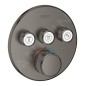 Grohe Grohtherm SmartControl - Mitigeur thermostatique encastré de douche, 3 sorties, Hard Graphite brossé 29121AL0 Grohe Grohtherm SmartControl - Mitigeur thermostatique encastré de douche, 3 sorties, Hard Graphite brossé 29121AL0