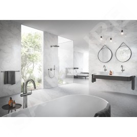 Grohe Grohtherm SmartControl - Mitigeur thermostatique encastré de douche, 3 sorties, Hard Graphite brossé 29121AL0