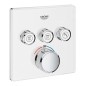 Grohe Grohtherm SmartControl - Mitigeur thermostatique encastré de baignoire à 3 sorties, blanc lunaire 29157LS0