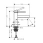 Hansgrohe Finoris - Robinet 100. EcoSmart, noir mat 76013670