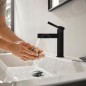 Hansgrohe Finoris - Mitigeur de lavabo 110, Push-Open, EcoSmart, noir mat 76023670