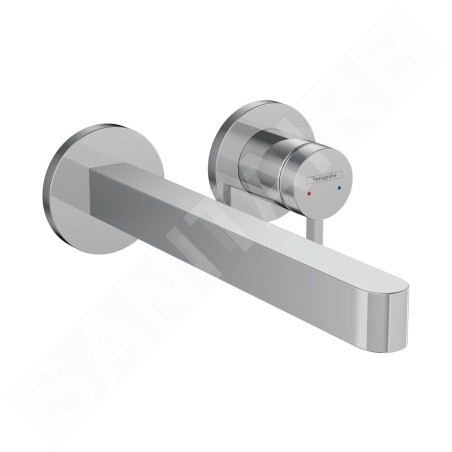 Hansgrohe Finoris - Mitigeur de lavabo encastré, installation 2 trous, EcoSmart, chrome 76050000