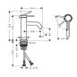 Hansgrohe Tecturis S - Mitigeur de lavabo, CoolStart, EcoSmart, blanc mat 73301700