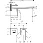 Hansgrohe Metropol - Mitigeur de lavabo encastré, 2 trous, aspect doré poli 32526990