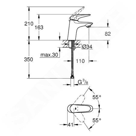 Grohe Eurostyle - Mitigeur de lavabo S, chrome 23715003